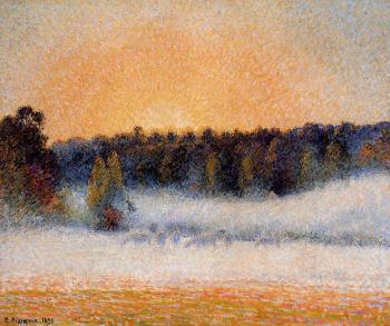 卡米耶 畢沙羅 Setting Sun and Fog, Eragny